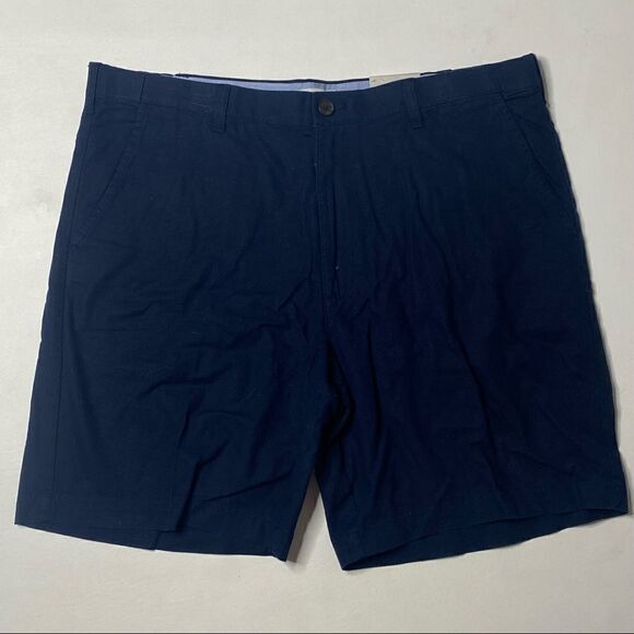 Croft & Barrow | NWT Navy Linen Blend Flat Front Comfort Waistband Shorts - Picture 1 of 6